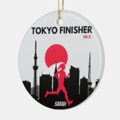 Personalisierter Marathon-Finisher von Tokio, Run  Keramik Ornament (Links)