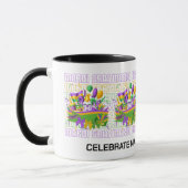 Personalisierter MARDI GRAS Maskenbanner Tasse (Links)
