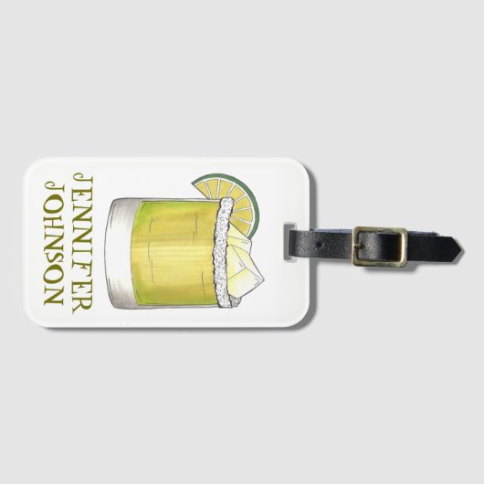 Personalisierter Margarita Cocktail Feinschmecker Gepäckanhänger (Vorderseite (Horizontal))
