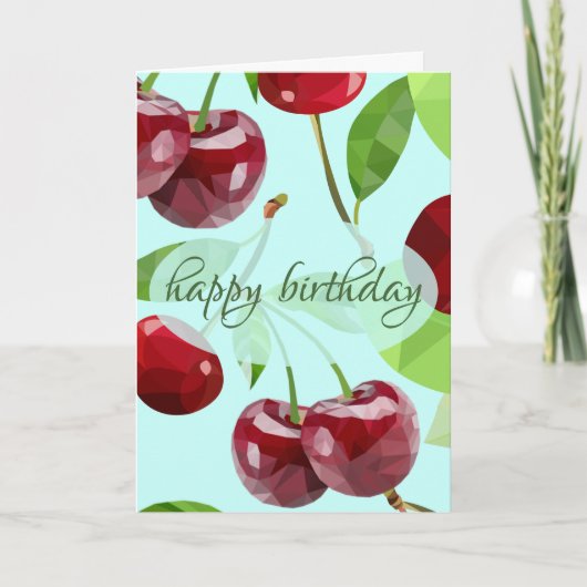Personalisierter Marian Cherry Geburtstag Karte (Vorderseite)