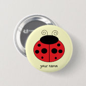 Personalisierter Marienkäfer-Knopf Button (Vorne & Hinten)