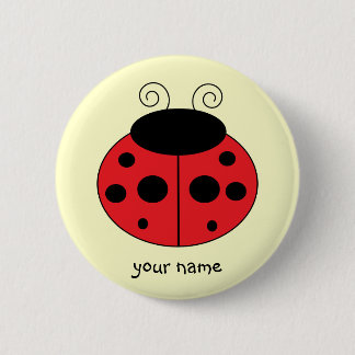 Personalisierter Marienkäfer-Knopf Button
