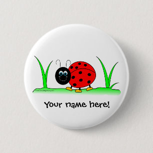 Personalisierter Marienkäfer-Knopf Button