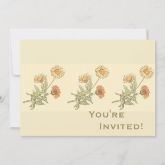 Personalisierter Marigold Floral Polterabend Einladung