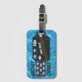 Personalisierter Marinestreiker Gepäckanhänger (Vorderseite Vertikal)