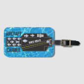 Personalisierter Marinestreiker Gepäckanhänger (Vorderseite (Horizontal))