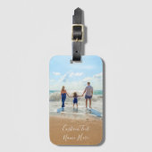 Personalisierter Markenname für Ihr Foto Gepäckanhänger (Vorderseite Vertikal)