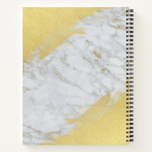 Personalisierter Marmor aus Monogramm Notizblock (Rückseite)