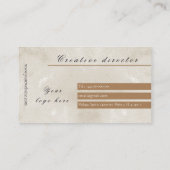 personalisierter Marmor - individuelle Visitenkart Visitenkarte (Rückseite)