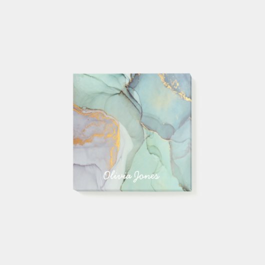 Personalisierter Marmor Post-it Klebezettel (Vorderseite)