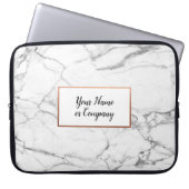 Personalisierter Marmor & Rose Gold iMac Notebook- Laptopschutzhülle (Vorderseite)