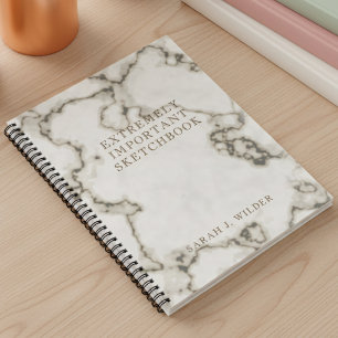 Personalisierter Marmor Sehr wichtig Sketchbook Notizblock