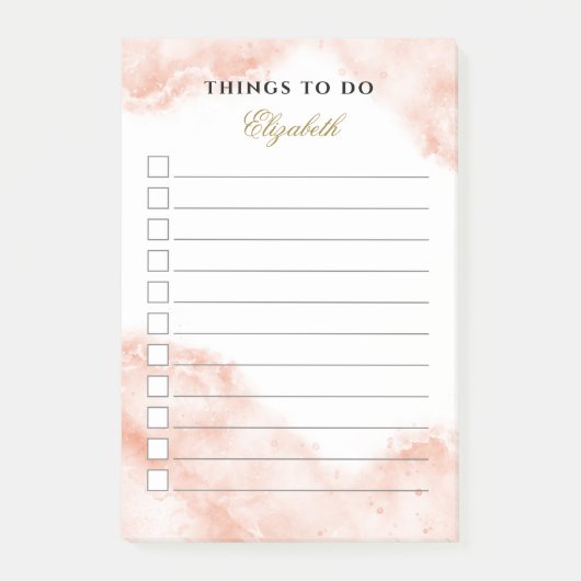 Personalisierter Marmorsteg Terracotta auf Anfrage Post-it Klebezettel (Vorderseite)