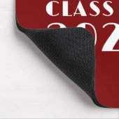 Personalisierter Maroon und weißer Abschluss Mousepad (Ecke)