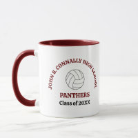 Personalisierter Maroon-Volleyballspieler-Team