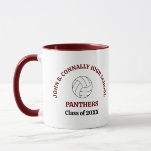 Personalisierter Maroon-Volleyballspieler-Team Tasse