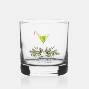 Personalisierter Martini Candy Cane Cocktail für P Whiskyglas
