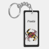 Personalisierter Maryland State Flag Blue Crab Schlüsselanhänger (Vorderseite links)