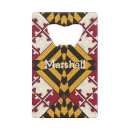 Personalisierter Maryland State Flag Flaschenöffne Geldbeutel Flaschenöffner