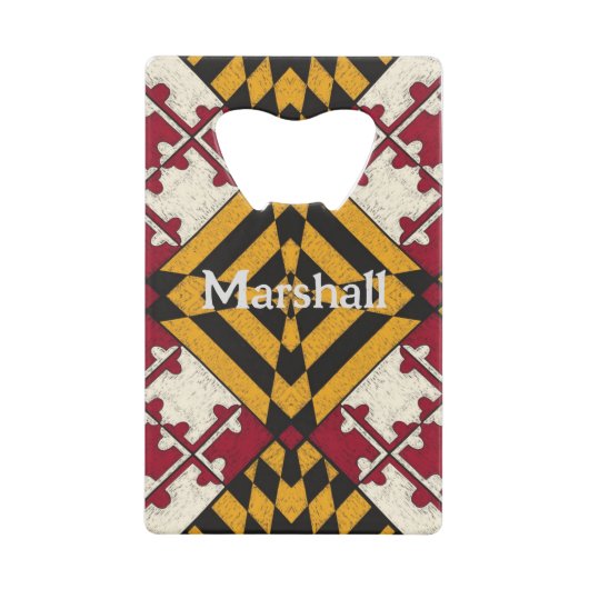 Personalisierter Maryland State Flag Flaschenöffne Geldbeutel Flaschenöffner (Vorderseite)