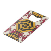 Personalisierter Maryland State Flag Flaschenöffne Geldbeutel Flaschenöffner (Rückseite Schrägansicht)