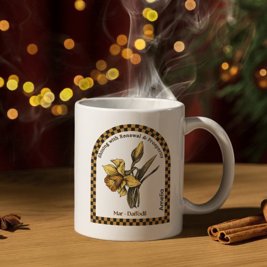 Personalisierter März Geburtsmonat-Foyer Kaffeetasse