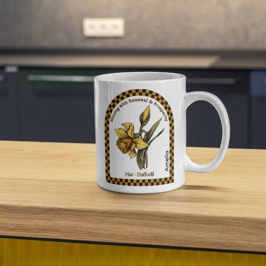 Personalisierter März Geburtsmonat-Foyer Kaffeetasse