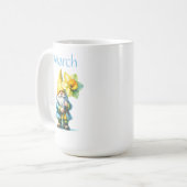 Personalisierter März Geburtsmonat Garten Genom Kaffeetasse (Vorderseite Links)