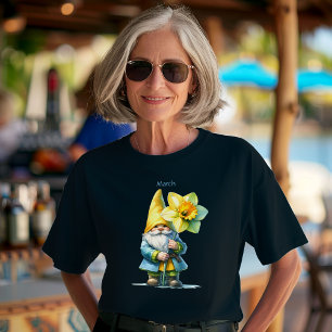 Personalisierter März Geburtsmonat Garten Genom T-Shirt