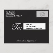 Personalisierter März zur Ehe Save the Date Ankündigungspostkarte (Rückseite)