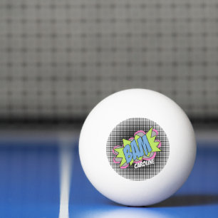 Personalisierter maßgeschneiderter lustiger Vintag Tischtennisball
