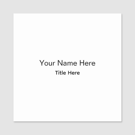 Personalisierter maßgeschneiderter professioneller namensschild (Vorderseite)