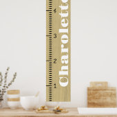 Personalisierter Maßstab für das weibliche Wachstu Poster (Küche)