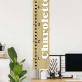 Personalisierter Maßstab für das weibliche Wachstu Poster (Heimbüro)
