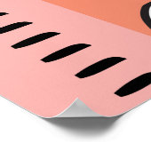 Personalisierter Maßstab für das weibliche Wachstu Poster (Ecke)