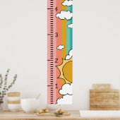 Personalisierter Maßstab für das weibliche Wachstu Poster (Küche)