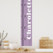 Personalisierter Maßstab für das weibliche Wachstu Poster (Küche)