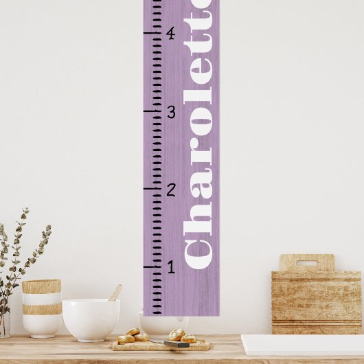 Personalisierter Maßstab für das weibliche Wachstu Poster (Küche)