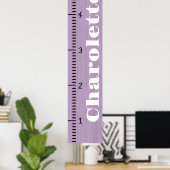 Personalisierter Maßstab für das weibliche Wachstu Poster (Heimbüro)