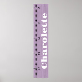 Personalisierter Maßstab für das weibliche Wachstu Poster