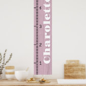 Personalisierter Maßstab für das weibliche Wachstu Poster (Küche)