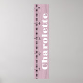 Personalisierter Maßstab für das weibliche Wachstu Poster (Vorne)