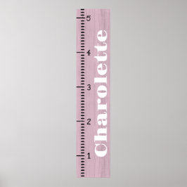 Personalisierter Maßstab für das weibliche Wachstu Poster