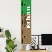 Personalisierter Maßstab für menschliches Wachstum Poster (Heimbüro)