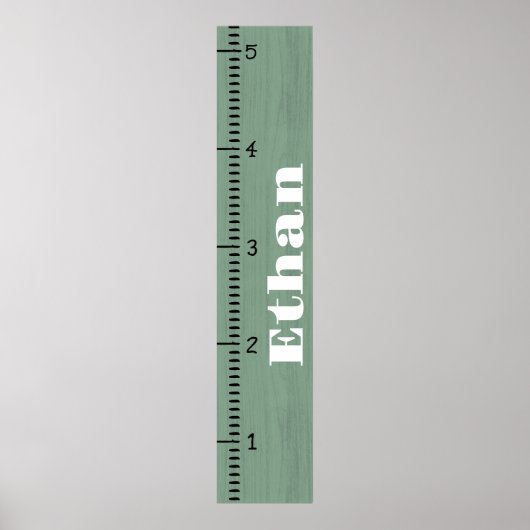 Personalisierter Maßstab für menschliches Wachstum Poster (Vorne)