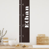 Personalisierter Maßstab für menschliches Wachstum Poster (Küche)