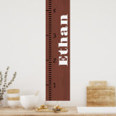 Personalisierter Maßstab für menschliches Wachstum Poster (Küche)