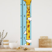 Personalisierter Maßstab für menschliches Wachstum Poster (Küche)