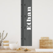 Personalisierter Maßstab für menschliches Wachstum Poster (Küche)