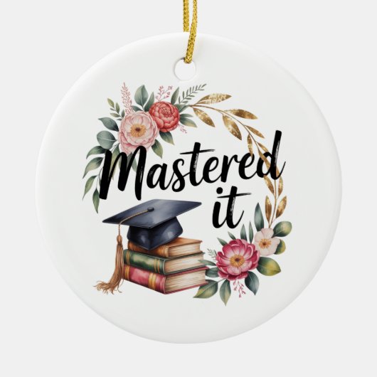 Personalisierter Master-Abschluss Keramik Ornament (Vorne)